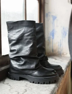 Clearance Stivaletti tacco 3cm pelle Donna Stivaletti Tacco Basso