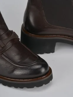 Hot Stivaletti tacco 5cm pelle testa Donna Stivaletti Tacco Alto