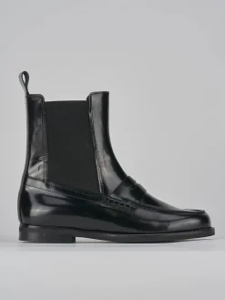 Stivaletti tacco 1cm pelle Donna Stivaletti Tacco Basso