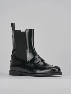 Stivaletti tacco 1cm pelle Donna Stivaletti Tacco Basso