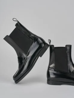 Stivaletti tacco 1cm pelle Donna Stivaletti Tacco Basso