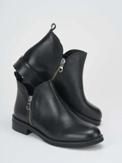 Clearance Stivaletti tacco 1cm pelle Donna Stivaletti Tacco Basso