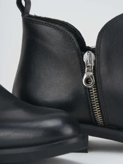 Clearance Stivaletti tacco 1cm pelle Donna Stivaletti Tacco Basso