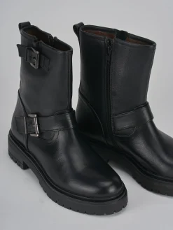 Stivaletti tacco 1cm pelle Donna Stivaletti Tacco Basso