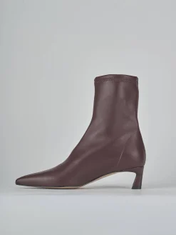 Hot Stivaletti tacco 5cm pelle bordo' Donna Stivaletti Tacco Alto