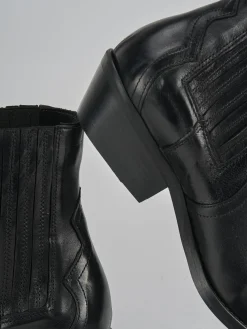 Stivaletti tacco 4cm pelle Donna Stivaletti Tacco Basso