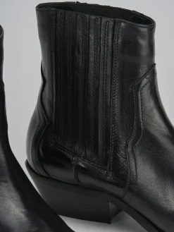 Stivaletti tacco 4cm pelle Donna Stivaletti Tacco Basso