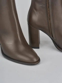 Clearance Stivaletti tacco 9cm pelle testa Donna Stivaletti Tacco Alto