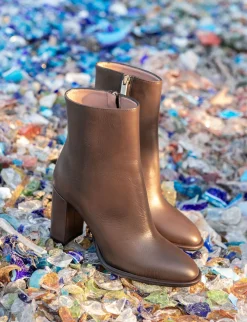 Clearance Stivaletti tacco 9cm pelle testa Donna Stivaletti Tacco Alto