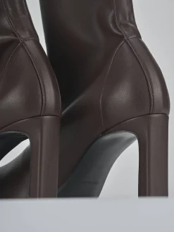 Online Stivaletti tacco 8cm pelle testa Donna Stivaletti Tacco Alto