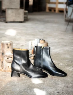 Outlet Stivaletti tacco 5cm pelle Donna Stivaletti Tacco Alto