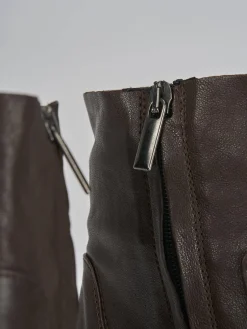 Online Stivaletti tacco 7cm pelle testa Donna Stivaletti Tacco Alto