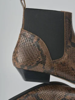 Best Stivaletti tacco 2cm pitone Donna Stivaletti Tacco Basso