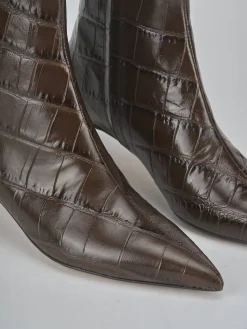 Stivaletti tacco 5cm pitone testa Donna Stivaletti Tacco Alto