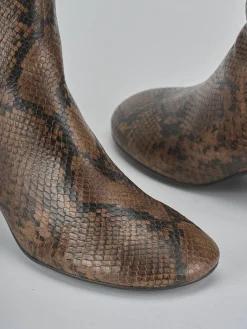 Stivaletti tacco 6cm pitone Donna Stivaletti Tacco Alto