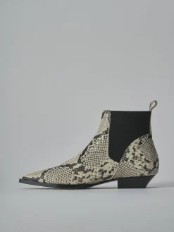 Stivaletti tacco 2cm pitone Donna Stivaletti Tacco Basso