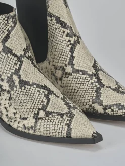 Stivaletti tacco 2cm pitone Donna Stivaletti Tacco Basso