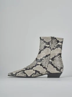 New Stivaletti tacco 3cm pitone Donna Stivaletti Tacco Basso