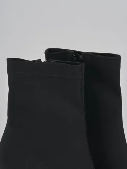 Stivaletti tacco 7cm tessuto Donna Stivaletti Tacco Alto