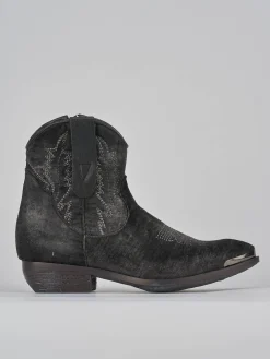 Clearance Stivaletti tacco 2cm velluto Donna Stivaletti Tacco Basso