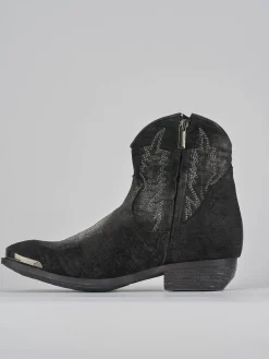 Clearance Stivaletti tacco 2cm velluto Donna Stivaletti Tacco Basso