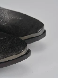 Clearance Stivaletti tacco 2cm velluto Donna Stivaletti Tacco Basso