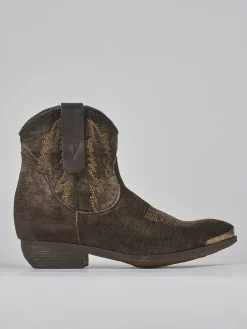 Sale Stivaletti tacco 2cm velluto testa Donna Stivaletti Tacco Basso