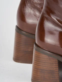 Discount Stivaletti tacco 8cm vernice testa Donna Stivaletti Tacco Alto