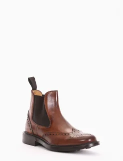 Clearance Stivaletto con tacco 3cm cuoio Uomo Stivaletti