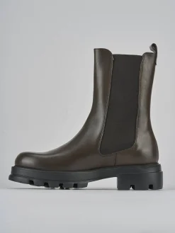 Online Stivaletto tacco 2 cm testa pelle Donna Stivaletti Tacco Basso