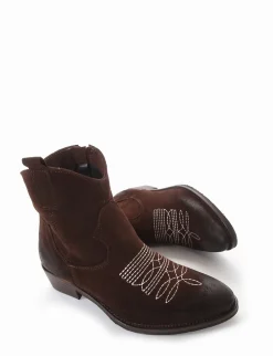 Sale Stivaletto texano tacco 3 cm testa Donna Texani