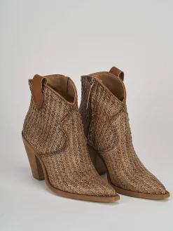 Stivaletto texano tacco 7 cm pelle Donna Texani