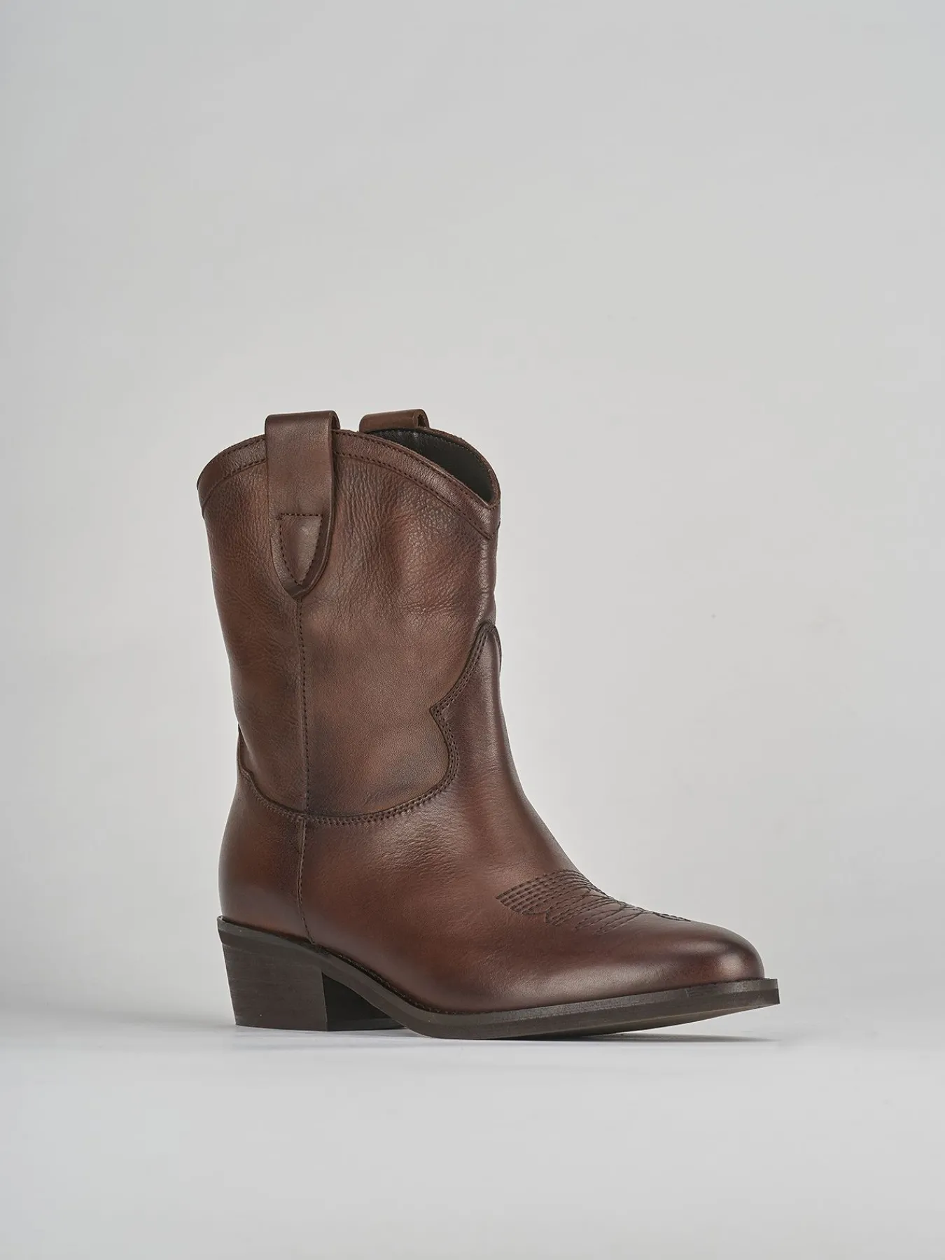 Sale Stivaletto texano tacco 2 cm pelle Donna Texani