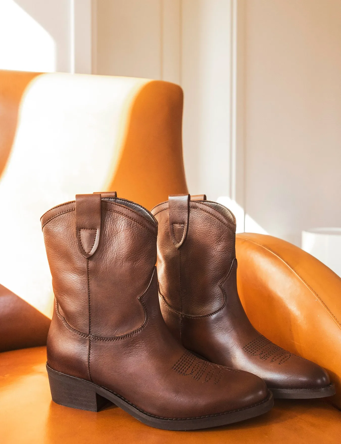 Sale Stivaletto texano tacco 2 cm pelle Donna Texani