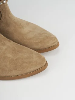 Discount Stivaletto texano tacco 3 cm camoscio Donna Texani