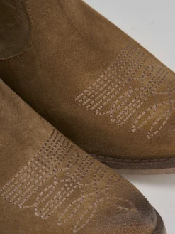 Best Stivaletto texano tacco 3 cm camoscio Donna Texani|Stivaletti Tacco Basso