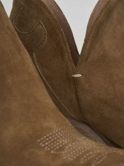 New Stivaletto texano tacco 6 cm camoscio Donna Texani|Stivaletti Tacco Alto