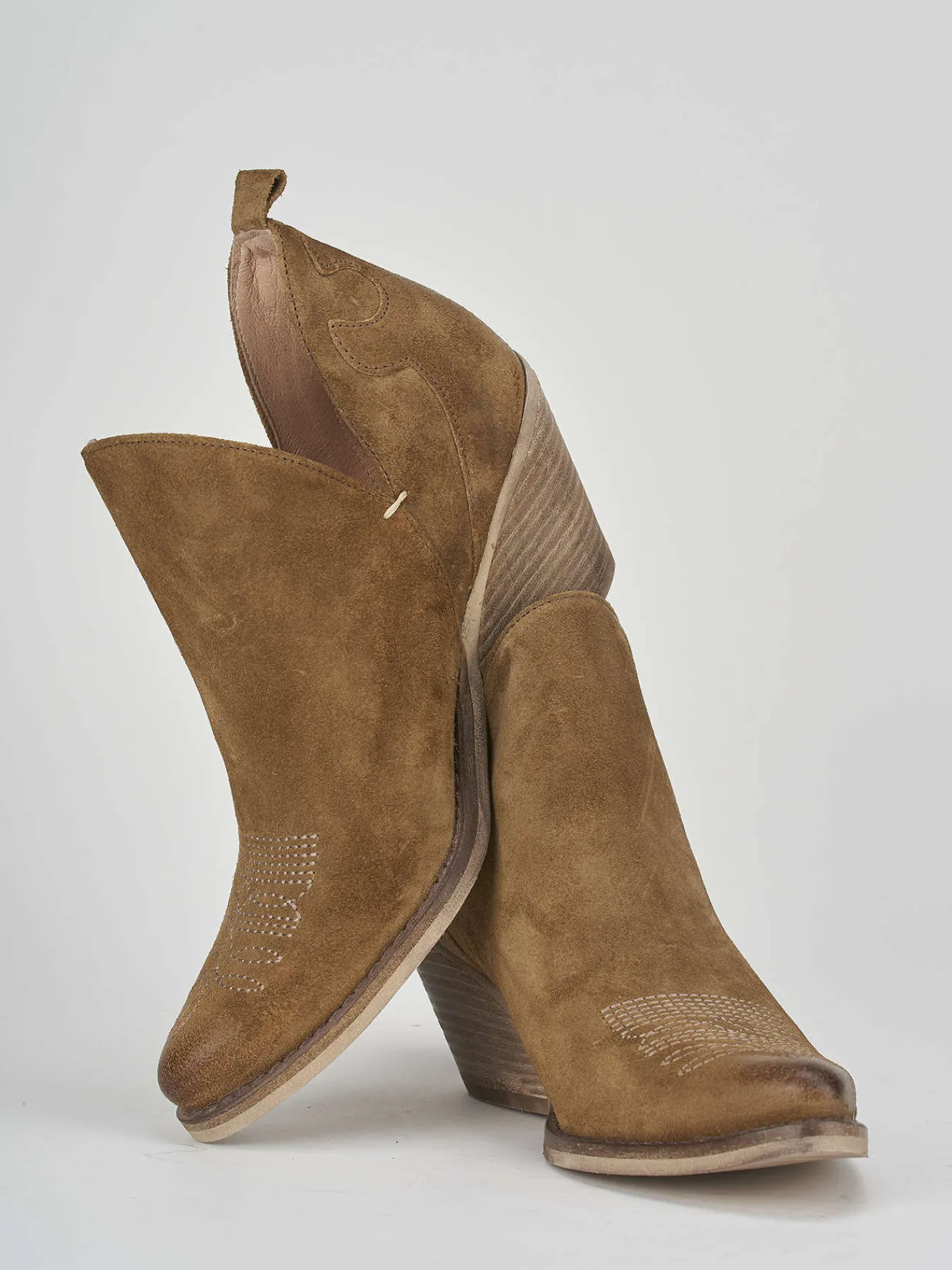 New Stivaletto texano tacco 6 cm camoscio Donna Texani|Stivaletti Tacco Alto