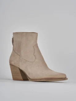 Stivaletto texano tacco 6 cm camoscio Donna Texani|Stivaletti Tacco Alto