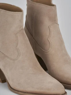 Stivaletto texano tacco 6 cm camoscio Donna Texani|Stivaletti Tacco Alto