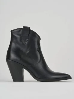 Hot Stivaletto texano tacco 7 cm pelle Donna Texani