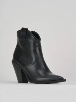 Hot Stivaletto texano tacco 7 cm pelle Donna Texani