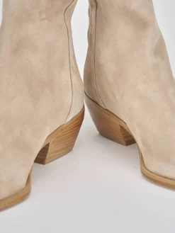 Clearance Stivaletto texano tacco 3 cm camoscio Donna Texani|Stivaletti Tacco Basso