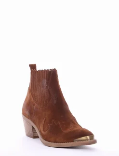 Sale Stivaletto texano tacco 5cm cuoio Donna Texani