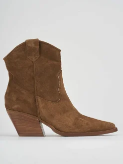 Stivaletto texano tacco 7cm camoscio Donna Texani