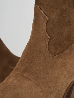 Stivaletto texano tacco 7cm camoscio Donna Texani