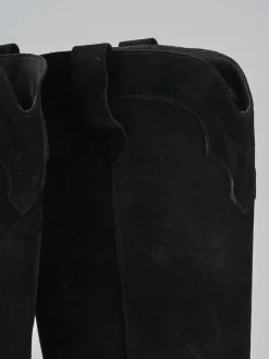 Clearance Stivali tacco 7cm camoscio Donna Stivali Tacco Alto