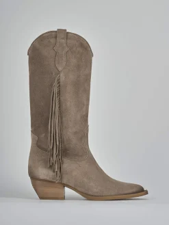 Stivali tacco 5cm camoscio Donna Stivali Tacco Alto