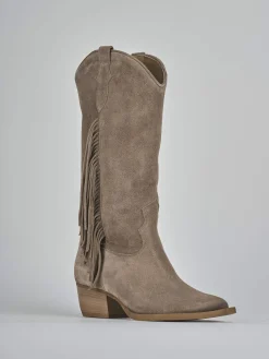 Stivali tacco 5cm camoscio Donna Stivali Tacco Alto