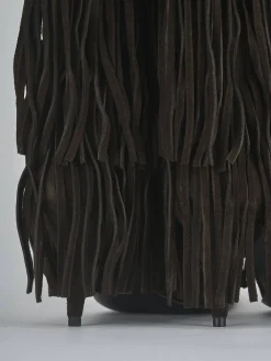 New Stivali tacco 6cm camoscio testa Donna Stivali Tacco Alto